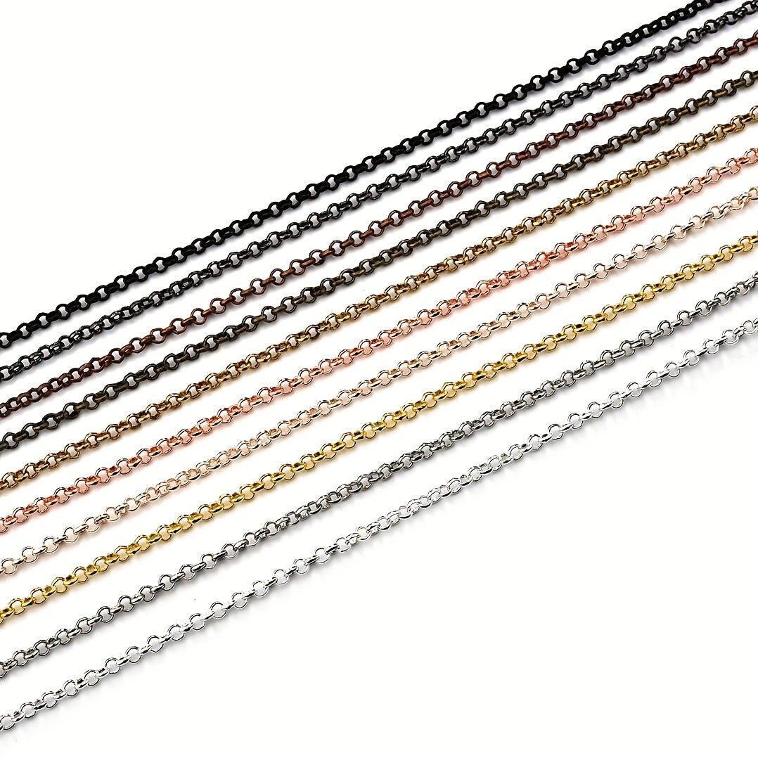 Paquete de 10 cadenas de collar con eslabones en tono latón de 53.34cm con cierres de langosta para fabricación de joyas