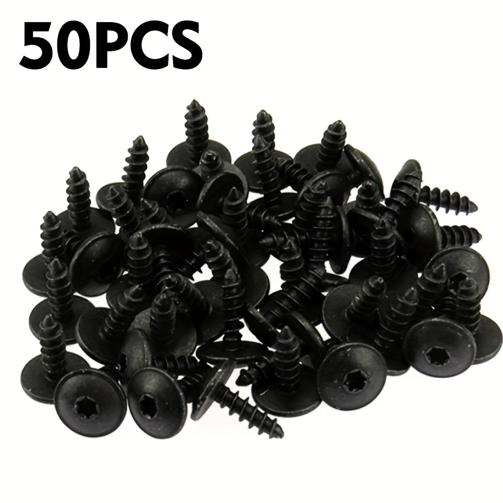 50/100 dona Avtomobil Rivetlari Avtomobil Esik Paneli uchun vintlar Qora Plum Blossom Nail