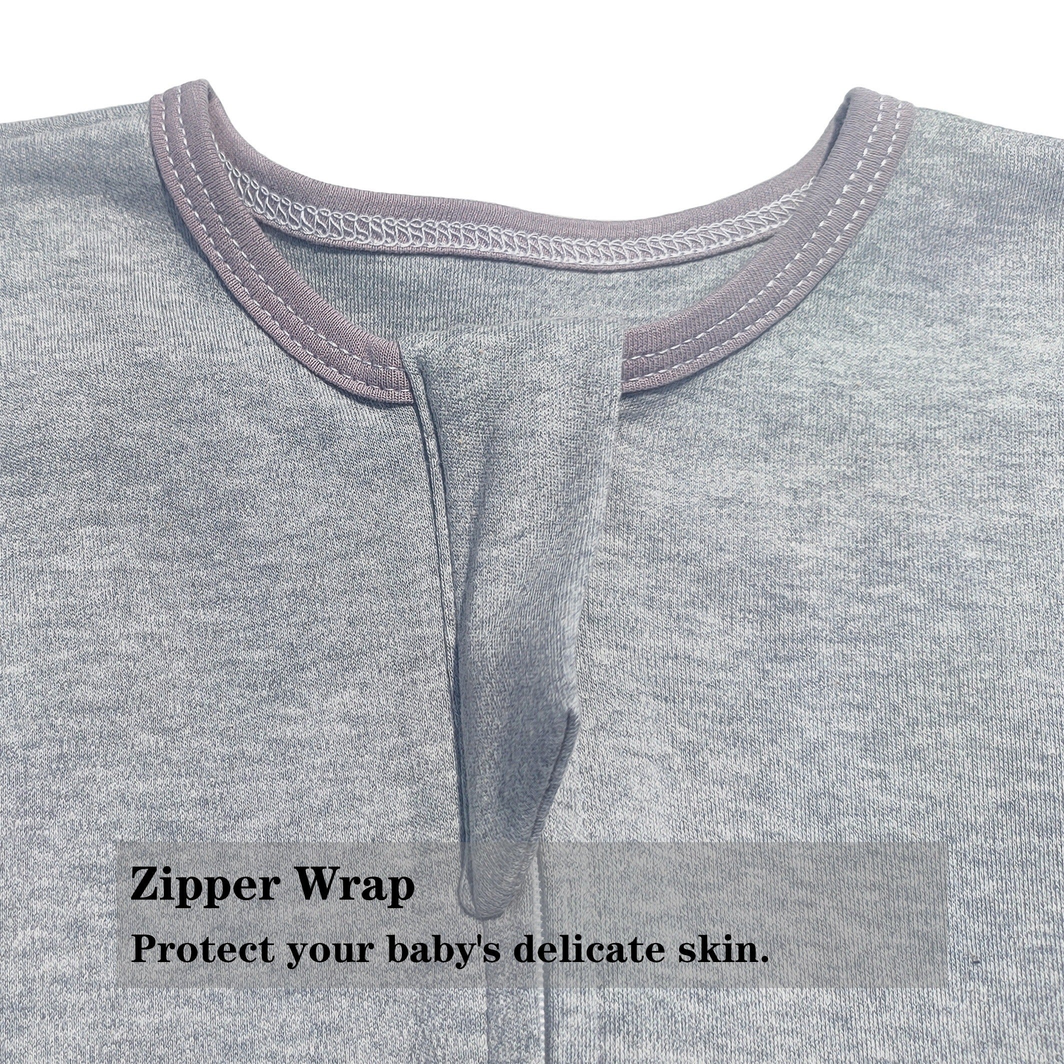 Saco de dormir para bebé gris, arrullo dividido, manta vestible para 6-12 meses, todas las estaciones