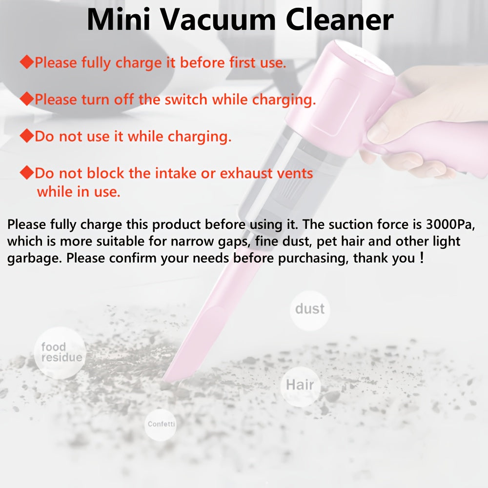 Handheld Car Vacuum Cleaner Wireless Dust Suction 1200mAh 35W Dry Wet