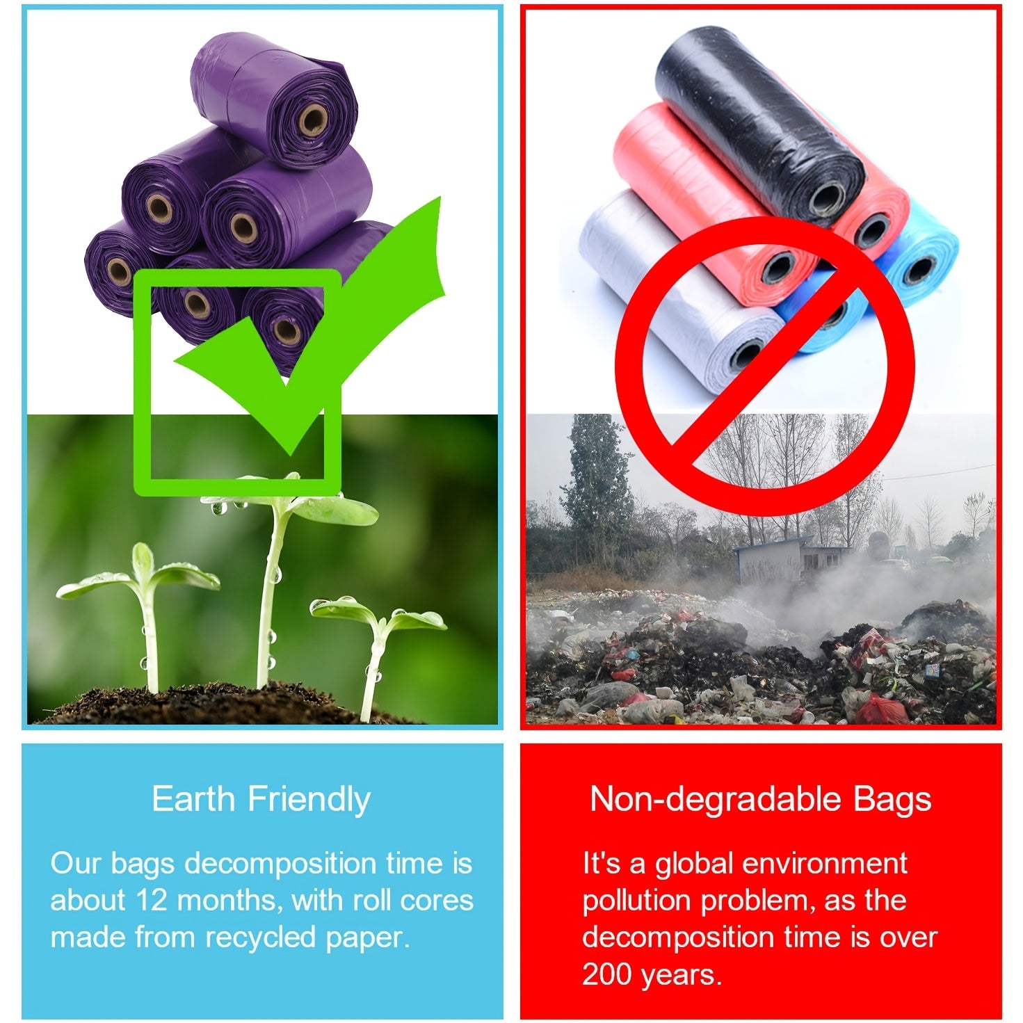 Vest-Uslubidagi Tashqi Itning Axlatini Yig'ish: 120 Ta Biologik Parchalanuvchi Hayvon Axlati Qoplari