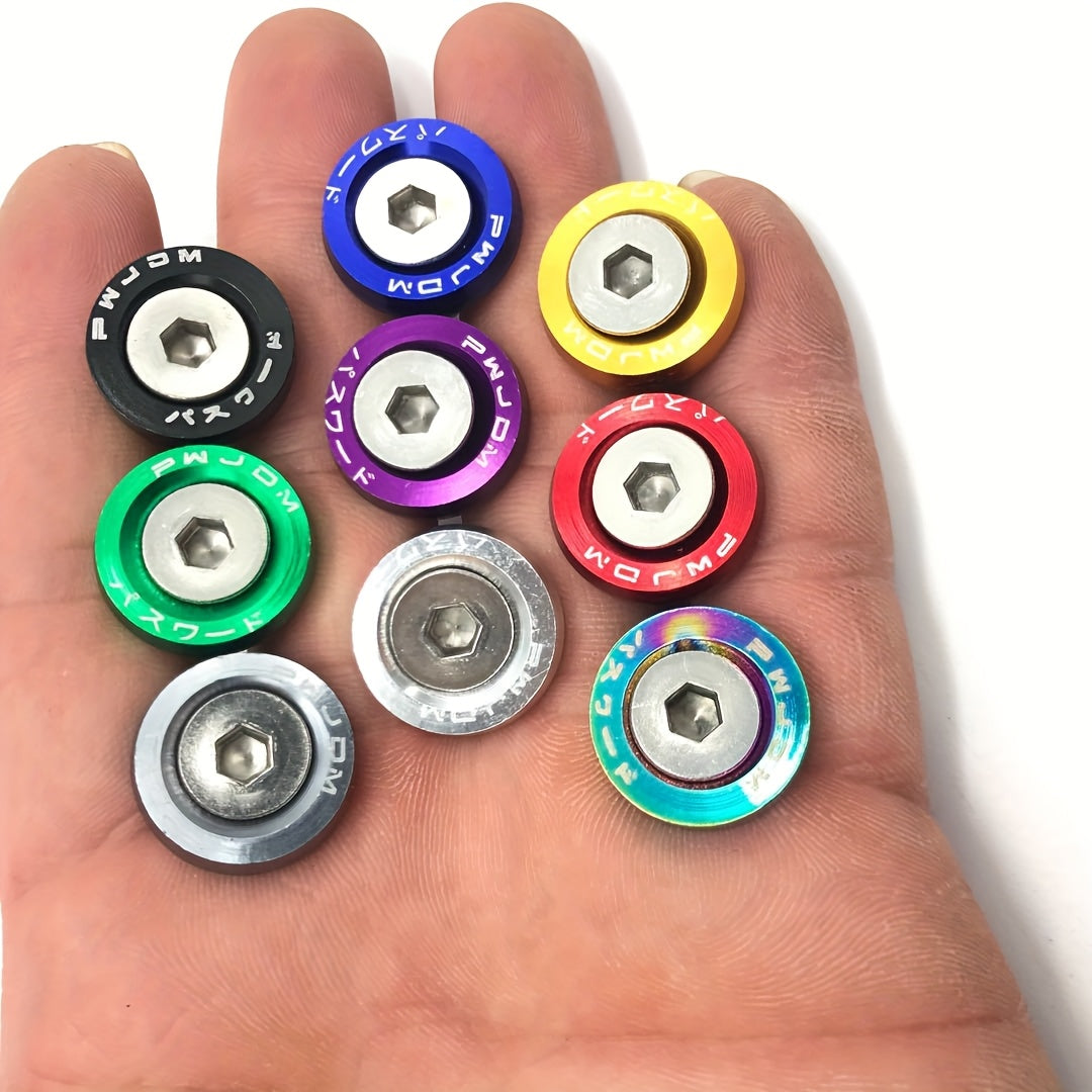 40 dona Alyuminiy M6x20 Avtomobil qopqog'i vintlari, ko'p rangli fastenerlar, avtomobilni modifikatsiya qilish uchun