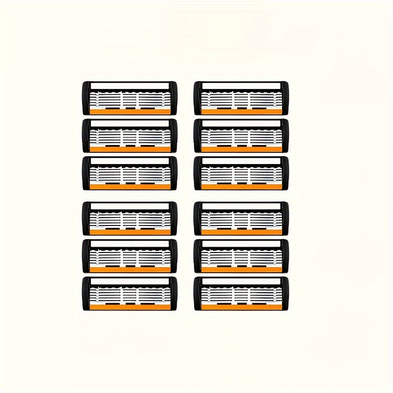 Men's Safety Razor Set with Non-Slip Metal Handle and Sharp Blades for Beard and Mustache Grooming