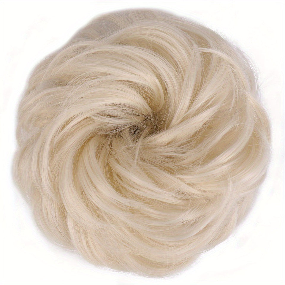 Women Synthetic Hair Bun Chignon Hairpiece Elastic Scrunchie Hair Accessory