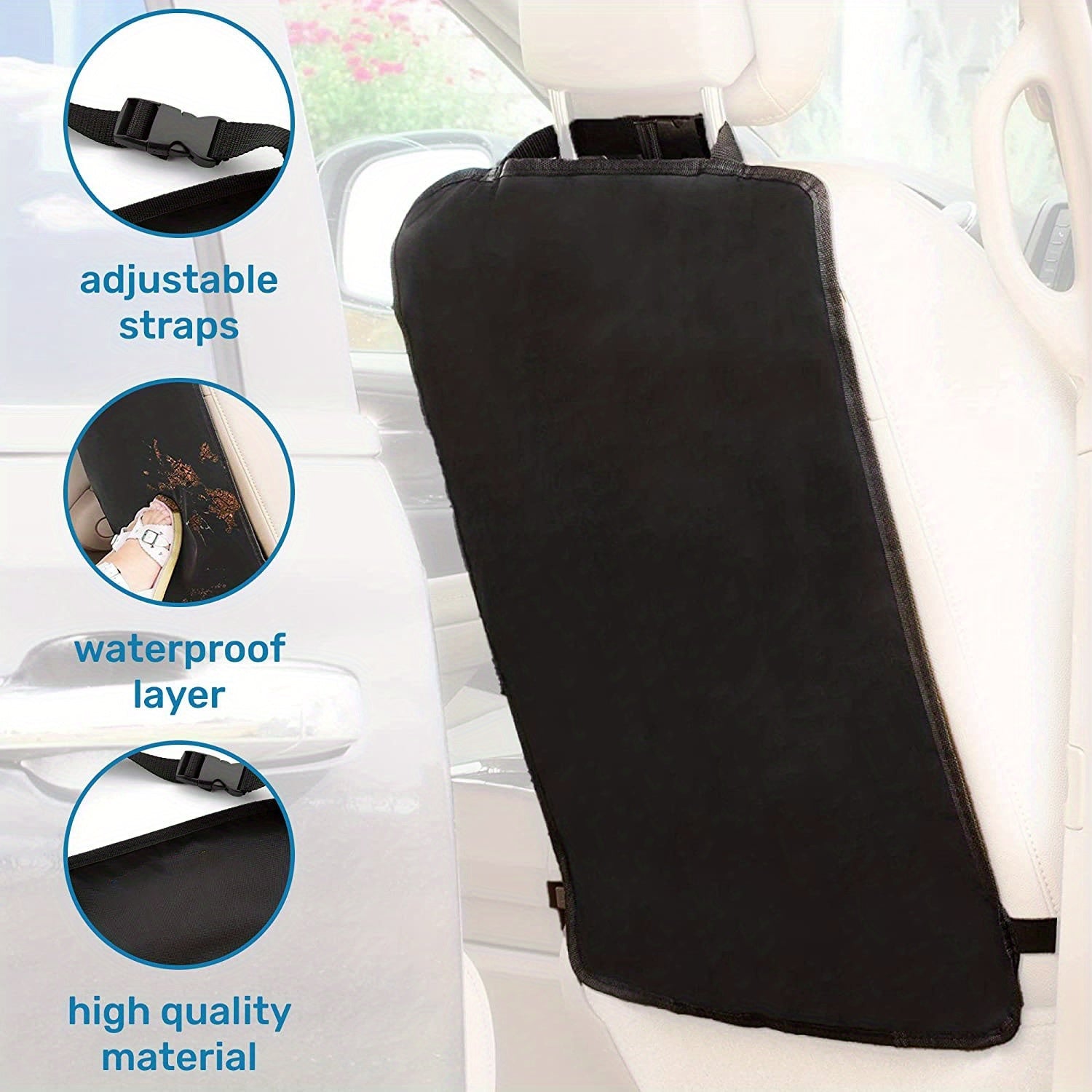 Waterproof Car Seat Protector Pad for Kids Stains Spill Anti-Kick Cover