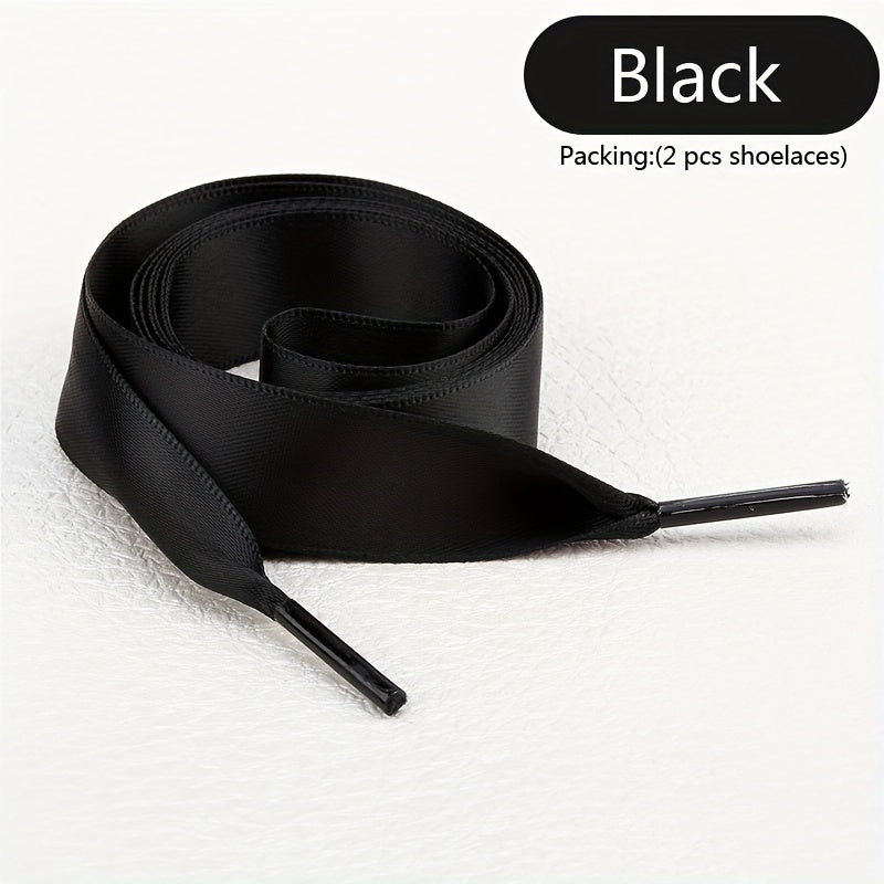 Unisex Polyester Shoelaces Solid Color for Sneakers and Boots