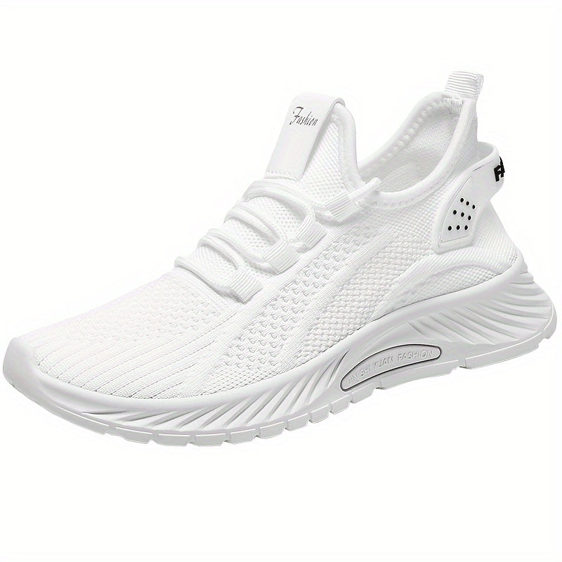 Women's Knitted Lightweight Breathable Tennis Shoes Plus Size Low Top Sneakers
