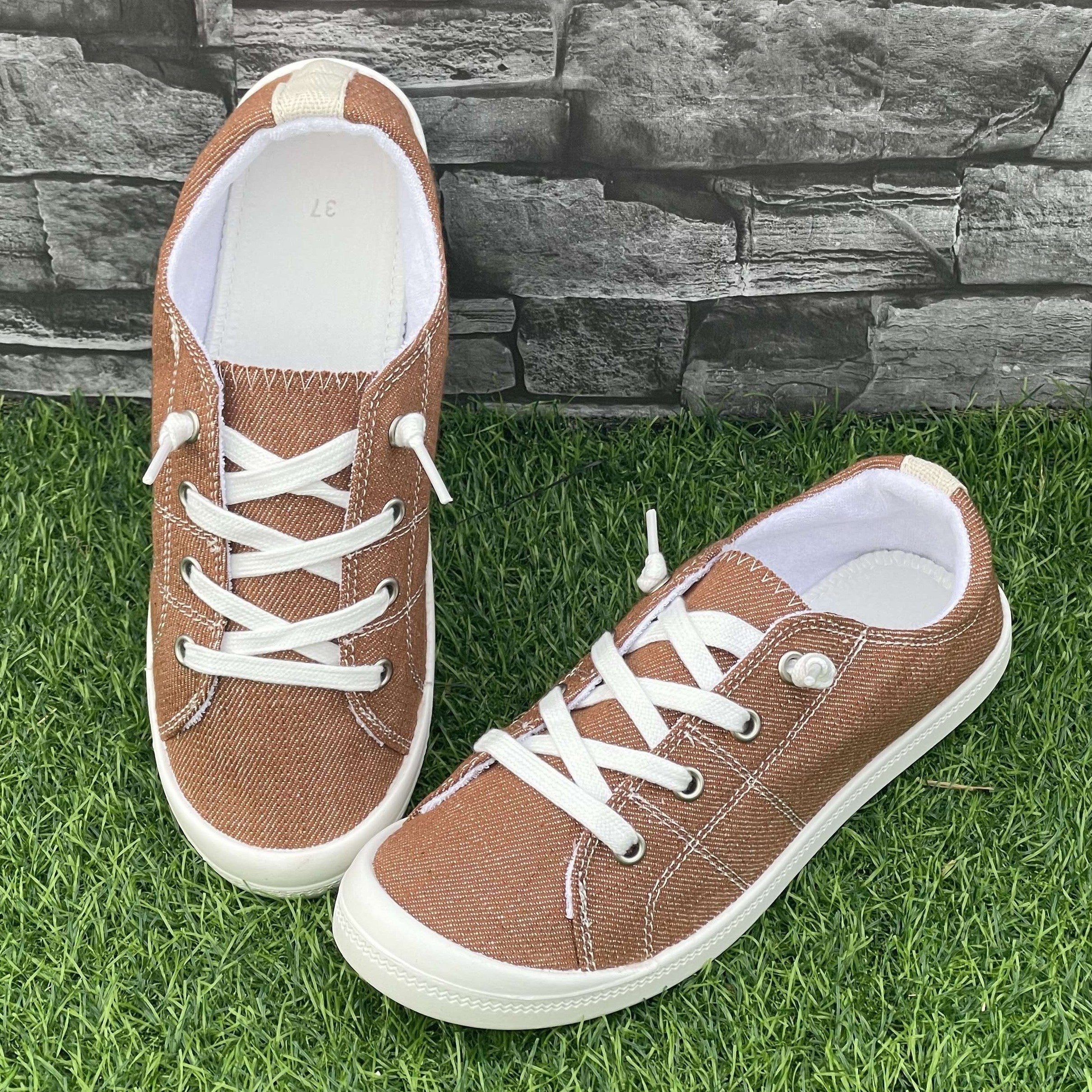 Women's Casual Solid Color Fabric Outdoor Work Shoes All-Season Lightweight