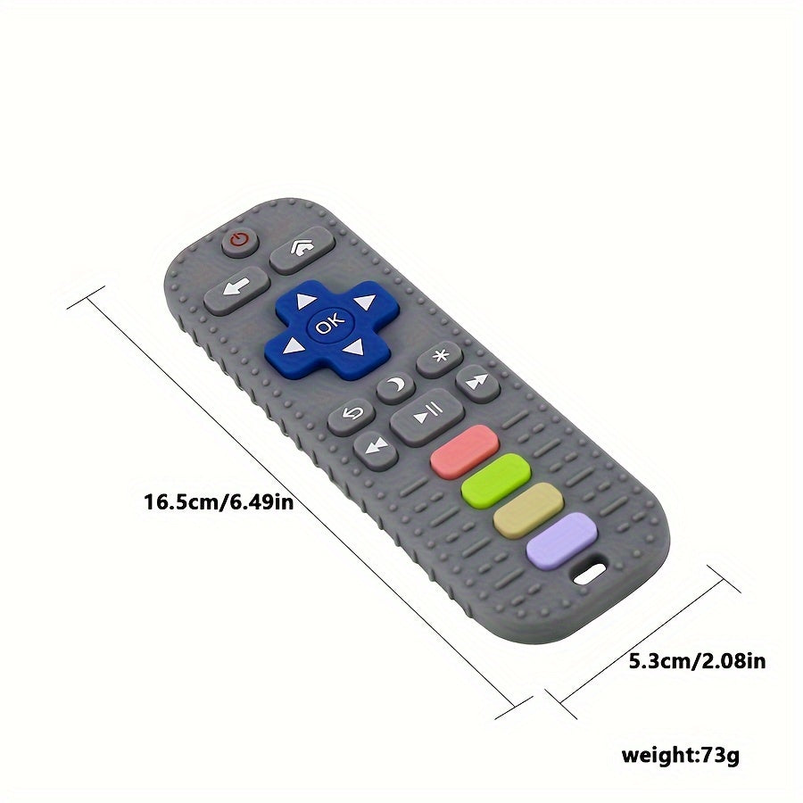 Baby Teether Silicone Remote Control Shape BPA-Free Multi-Color for Ages 0-3