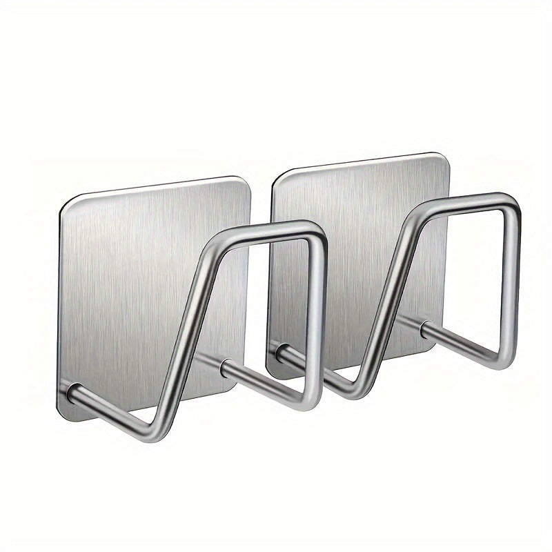 Set of 2/4 Stainless Steel Kitchen and Bathroom Organizers with Wall-Mounted Sink Drain Rack
