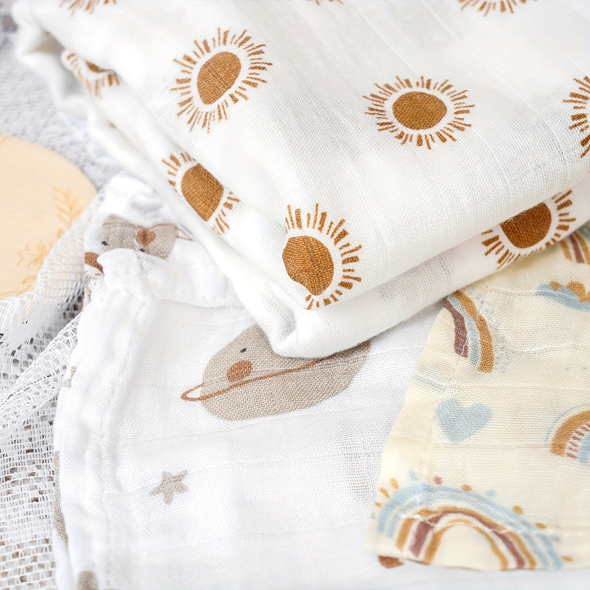 Baby Swaddle Blankets Bamboo Cotton Muslin for Newborns 0-3 Years