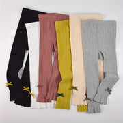 Girls' Floret Design Pantyhose Solid Knit Spring Fall Toddler Kids Leggings