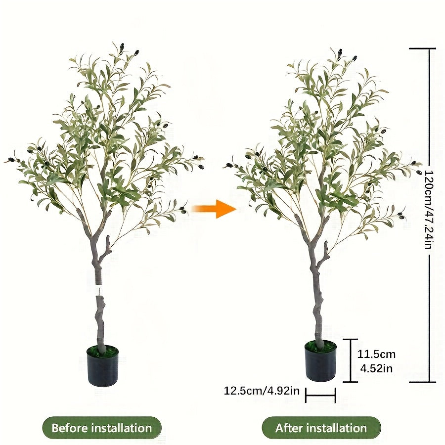 Indoor Olive Tree Assembly Disassembly Simulation Plastic Floor Decor for Home