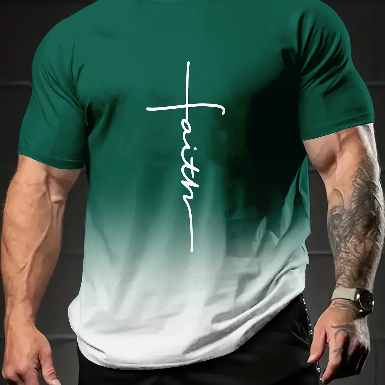 Men's Plus Size Graphic Print Summer T-Shirt Short Sleeve Casual Polyester