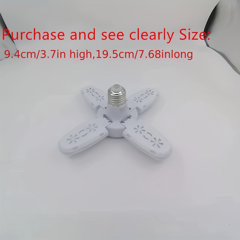 Современная белая светодиодная потолочная лампочка с регулируемым дизайном лопастей вентилятора. Складная, энергоэффективная для домашнего декора.