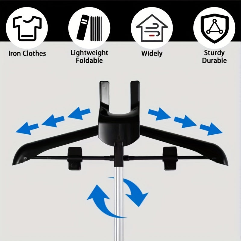 Soporte de tabla de planchar plegable con colgador de plancha de mano retráctil para uso doméstico
