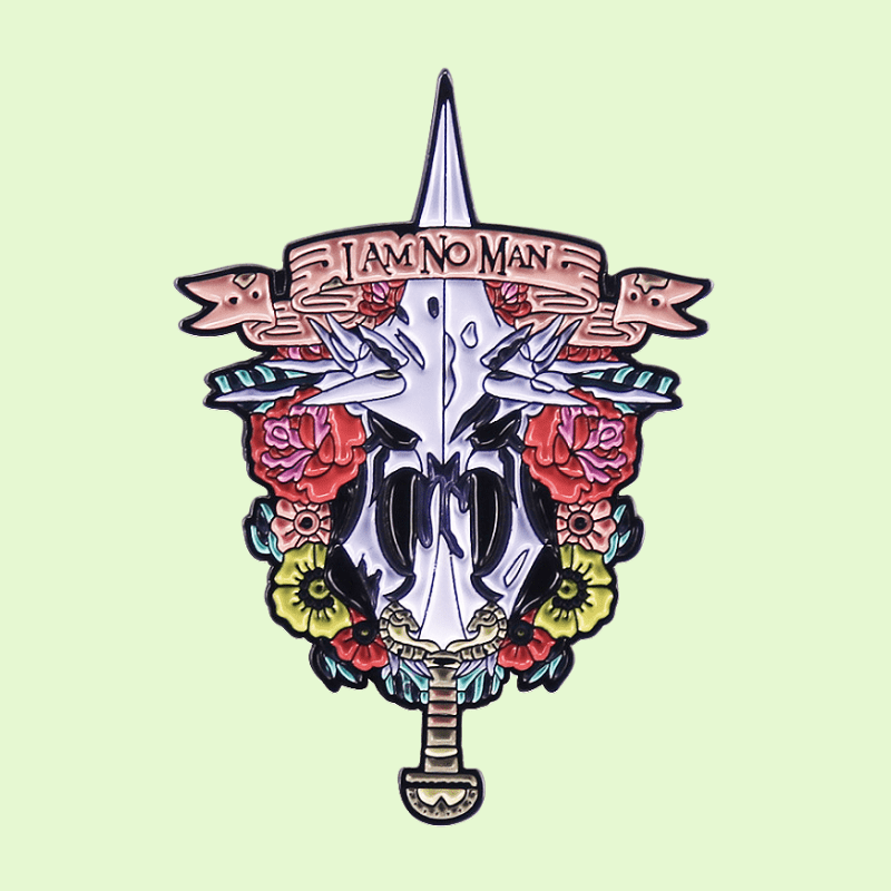 Yangi Alloy Brooch Pin qilich va gul dizayni bilan kiyimlar, shlyapa, sumkalar uchun