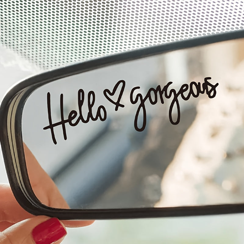 Hello Grown-Up Mirror Decal Rear View Car Wall Sticker