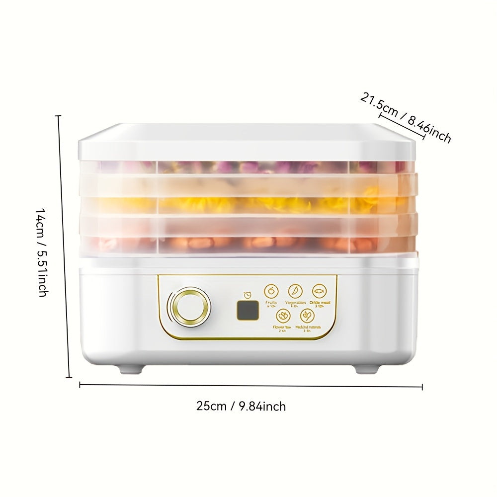 220V Kvadrat Oziq-ovqat Quritish uchun qurilma, mevalar, sabzavotlar va go'shtlar uchun | Uyda tayyorlangan jerki, meva va sabzavotni quritish uchun ideal | Batareyaga ehtiyoj yo'q