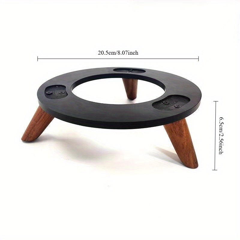 Glass Base for Crystal 4 Generation with Wooden Desktop Shock Absorbing Bracket