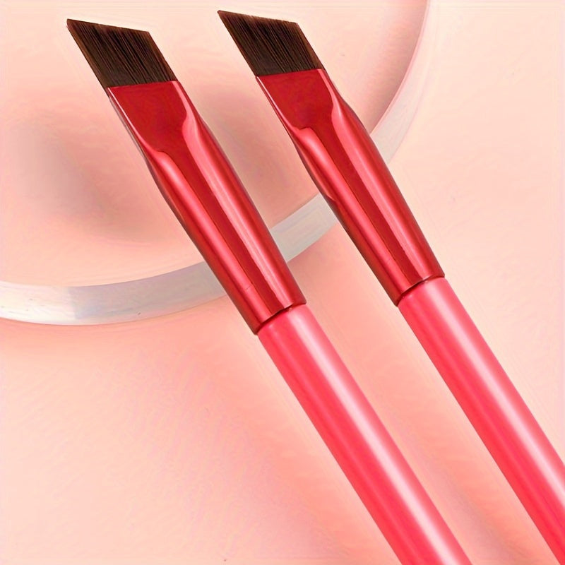 2PCS Eyebrow Brush Set Square Makeup Brushes for Hairline and Concealer
