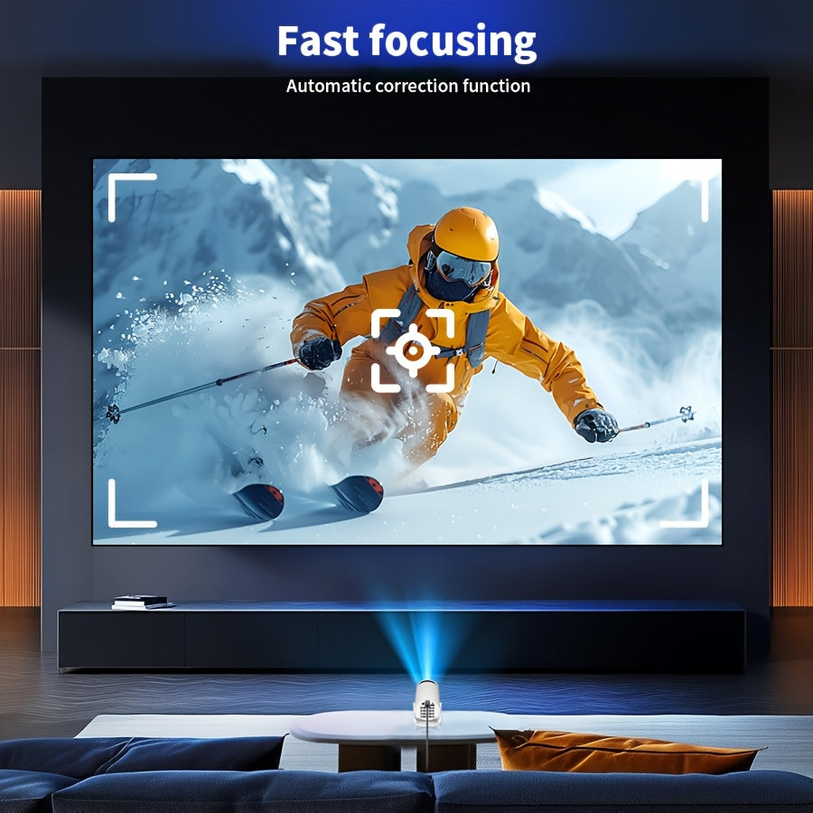 Proyector de video LED de alta brillo con rotación de 180° para hogar y oficina