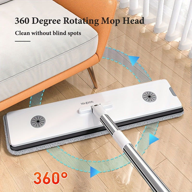 Cleaning Mop and Bucket Set with Wringer, Dust Mop for Wet and Dry Floor Cleaning