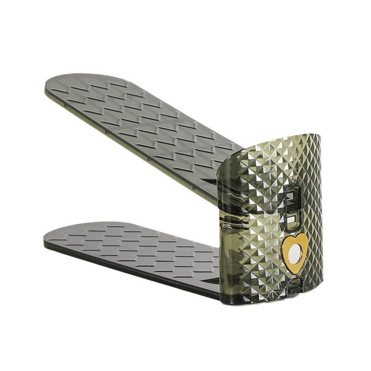 Регулируемая двойная пластиковая полка для обуви с экономящей пространство конструкцией для гостиной - неэлектрический напольный органайзер для обуви без дерева - решение для хранения обуви