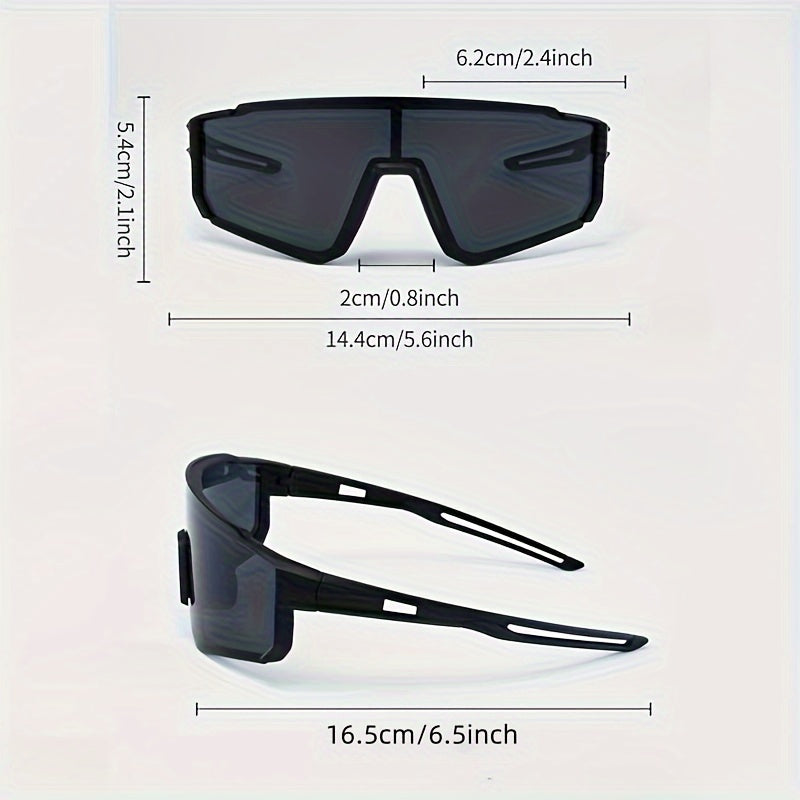 Women's Sports Cycling Sunglasses Large Frame Ink Coating Metal Hinge