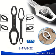 Double-Ended Plum Wrench 3.5mm Thickness for Screws and Nuts 8-22mm/3-17mm