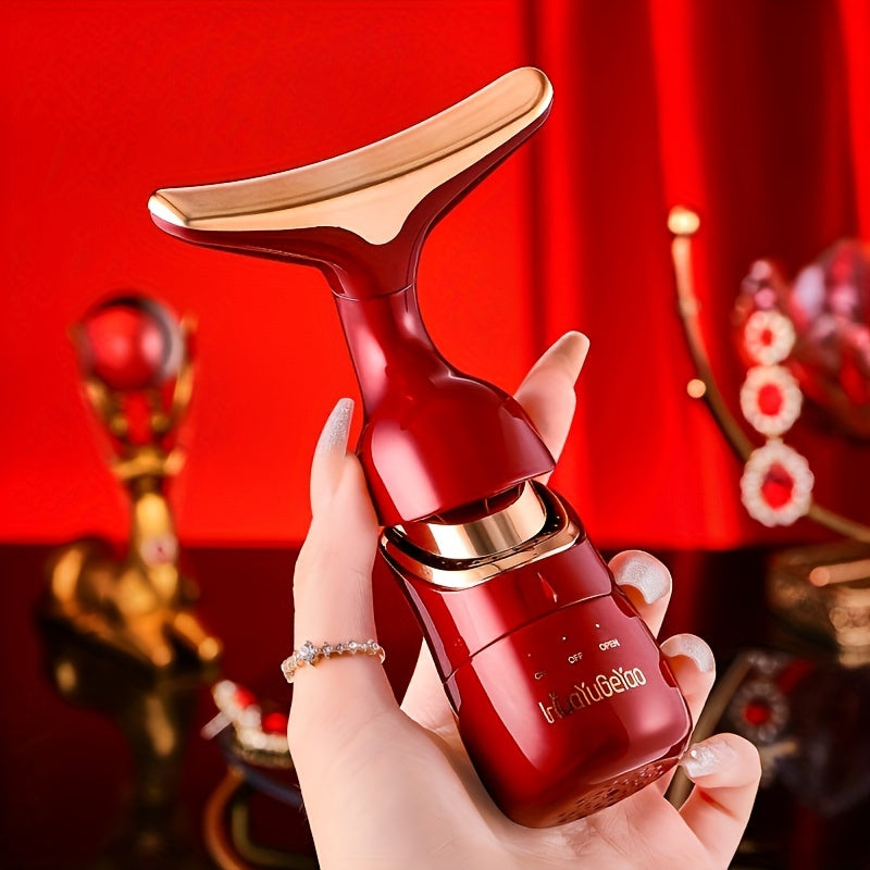 3-in-1 Facial Eye Neck Skincare Massager Unscented AA Battery Non-Rechargeable