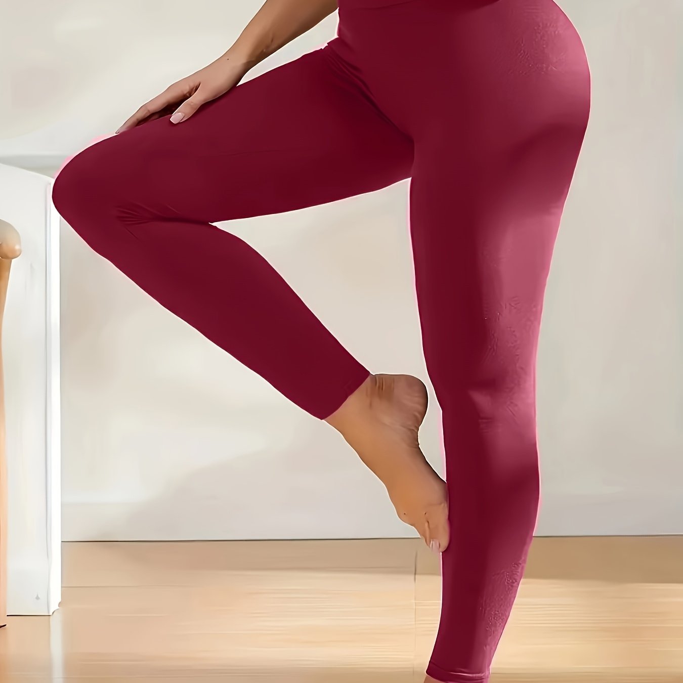 Leggings de talla grande para mujer de cintura alta que levantan los glúteos, color verde oliva, ajuste ajustado