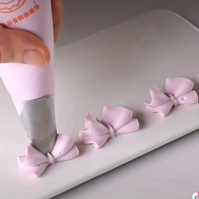 Set of 4 Stainless Steel Piping Tips for Cake Decorating Medium Size Nozzles