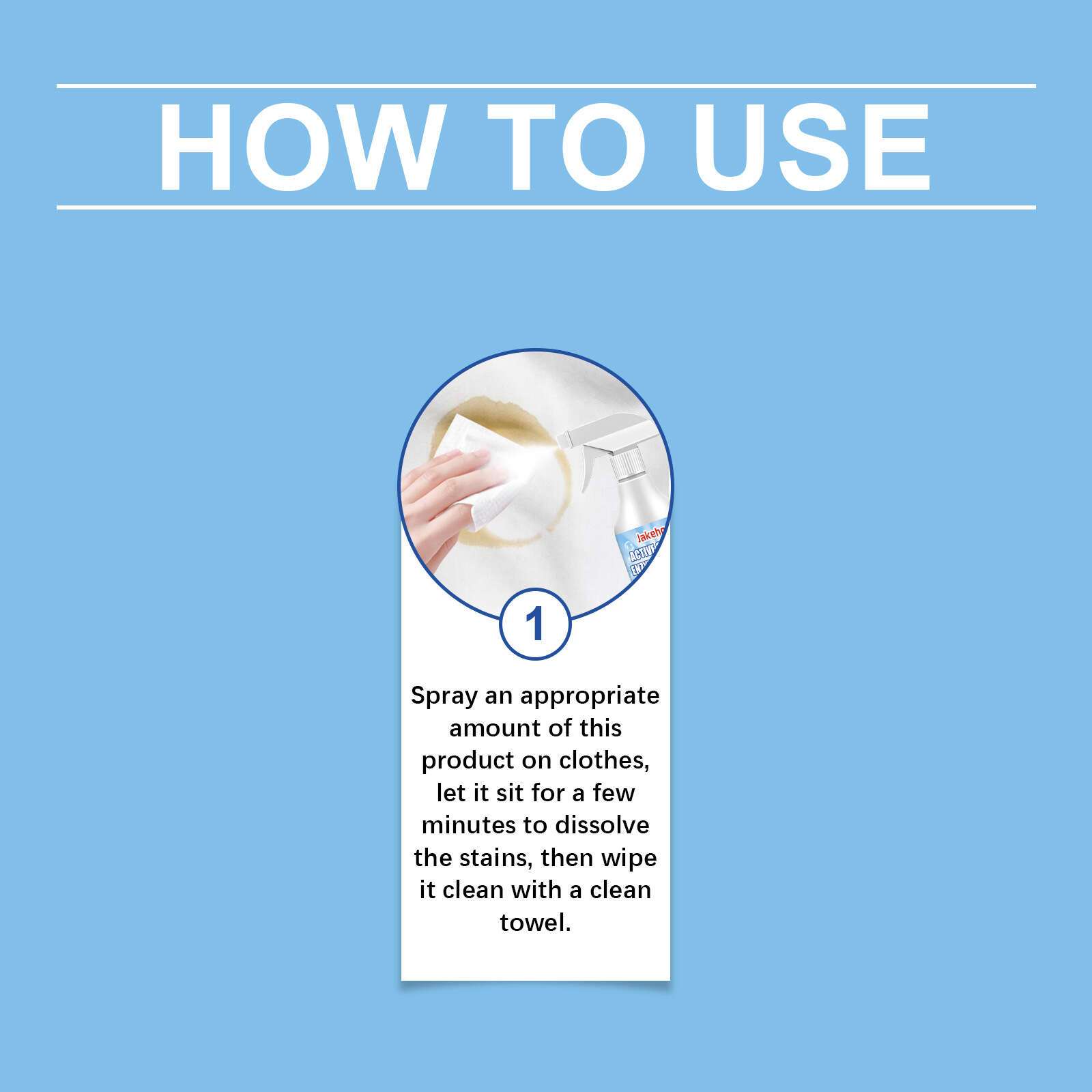 Active Oxygen Enzyme Laundry Cleaner 120ml Deep Stain Remover with Sodium Bicarbonate