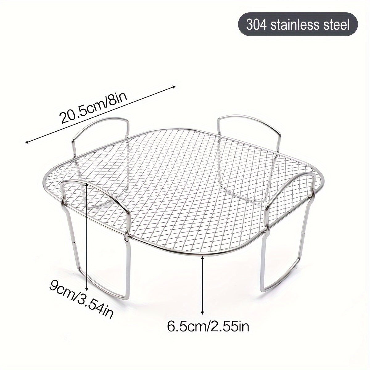 Stainless Steel Three-Layer French Fries Grill for Air Fryers Kitchen Accessory Set