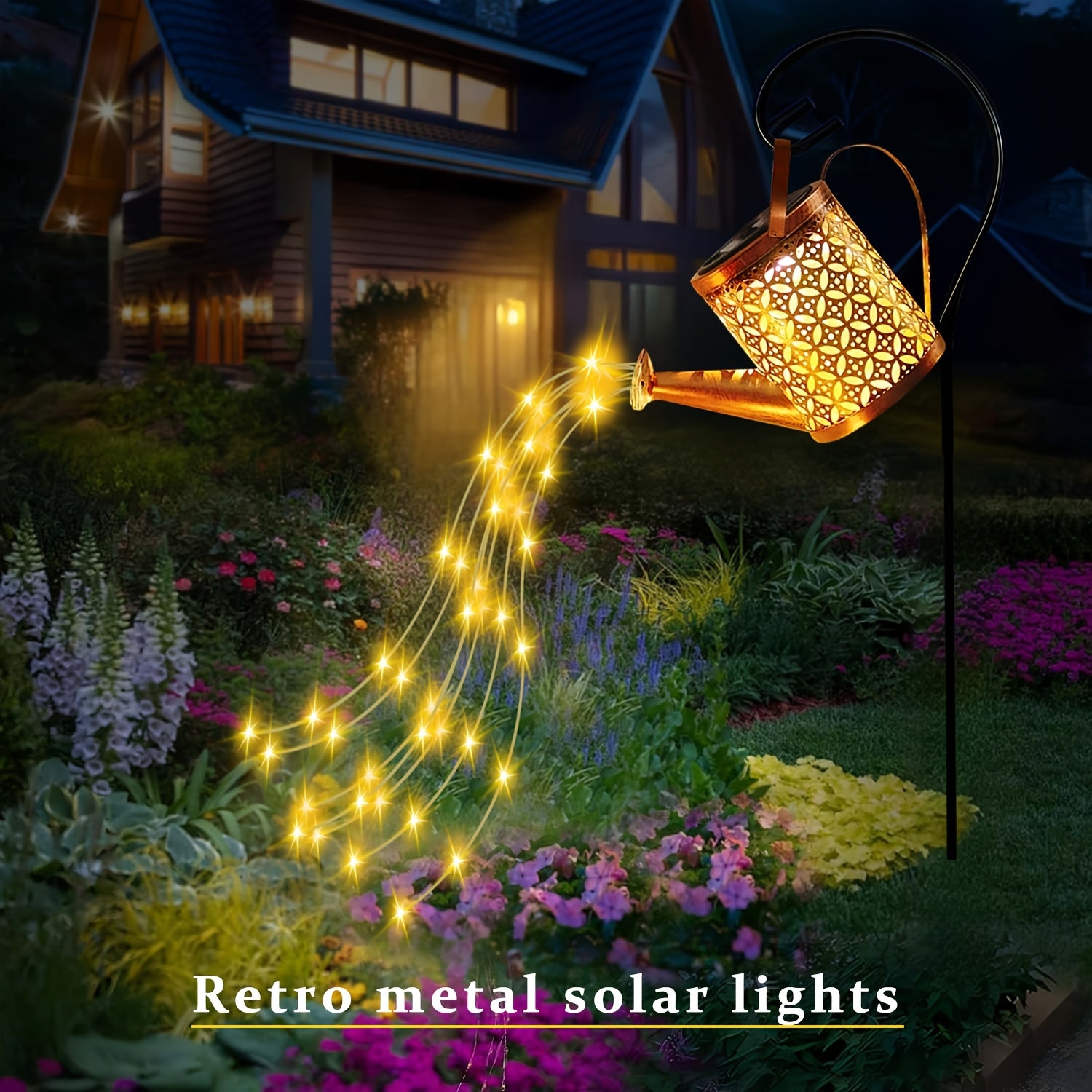 Outdoor Solar Garden Light Kettle Lantern for Pathway Lawn Patio Yard Decoration