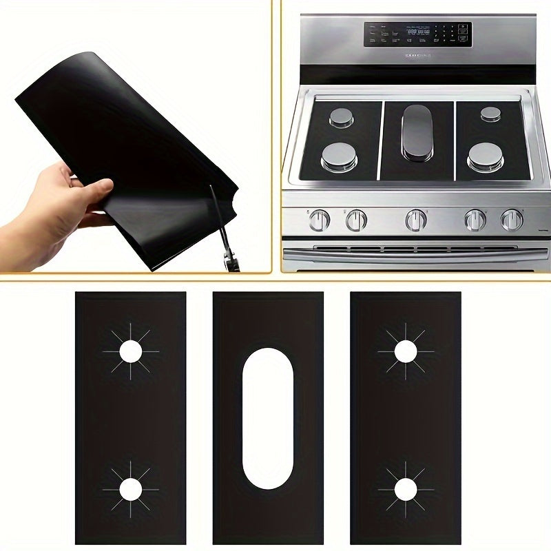 Heat Resistant Gas Stove Covers, Reusable Protectors, Scratch-Resistant, Easy to Clean