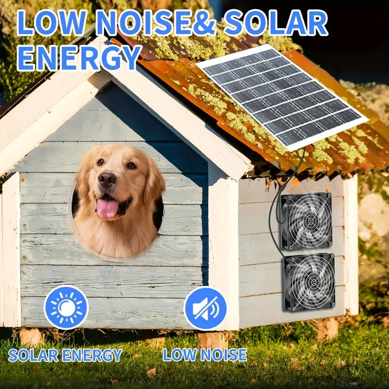 Portable Solar Panel Fan for Greenhouse and Outdoor Ventilation 30W