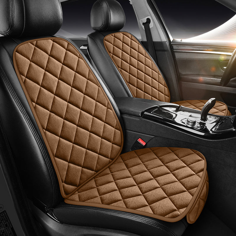 Black Plush Car Seat Cushion Front Seat Warm Comfortable All-Season