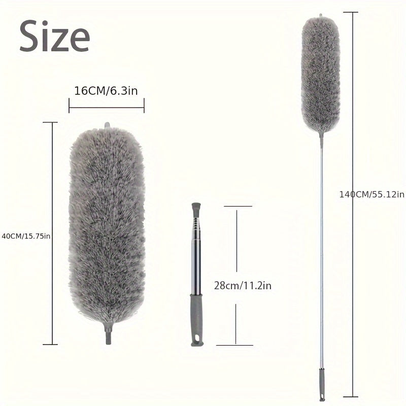[Mijozlar Sevimlisi] Ko'p Funktsiyali Elektrostatik Tozalovchi - Moslashuvchan, Qayta Ishlatiladigan Bosh, Qiyin Erishiladigan Joylarni Tozalash Uchun, Yuqori Shiftlar, Mebel va Avtomobil Detallash Uchun Ideal, Yuqori Sifatli Tozalovchi.