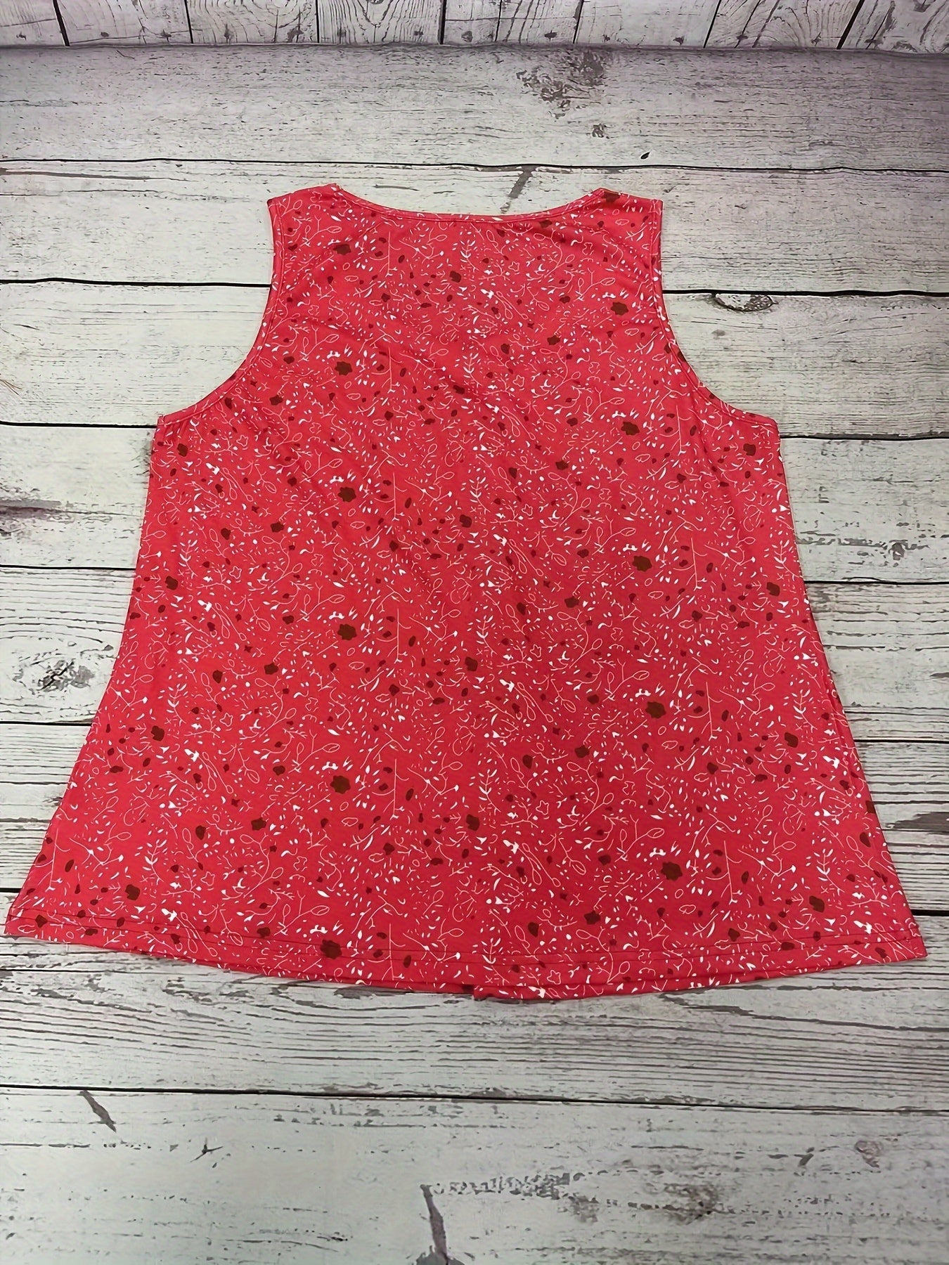 Женская майка без рукавов с цветочным принтом для полных размеров, летняя