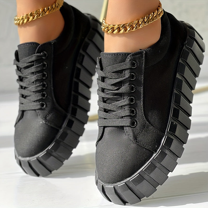 Plus-Size Camouflage Women's Sneakers Casual Thick Sole Lace-Up All Seasons