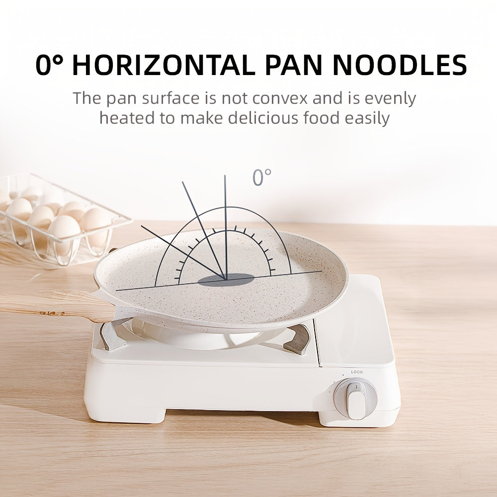 Sartén antiadherente de 28cm para cocina de gas e inducción, aluminio duradero, fácil de limpiar