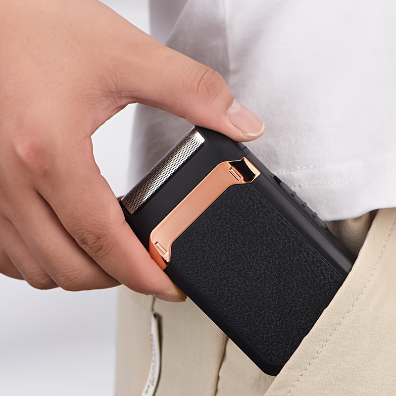 Erkaklar uchun simsiz elektr qirqish mashinasi zamonaviy qora va oltin dizaynda, soqollarni, yonboshlarni va boshni samarali ravishda qirqadi. Tashqi sayohatlar uchun ideal va 14-fevral kuni berish uchun mukammal sovg'a.