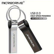 USB 2.0 Flash Drive 4GB to 128GB Keyring Compact Data Storage