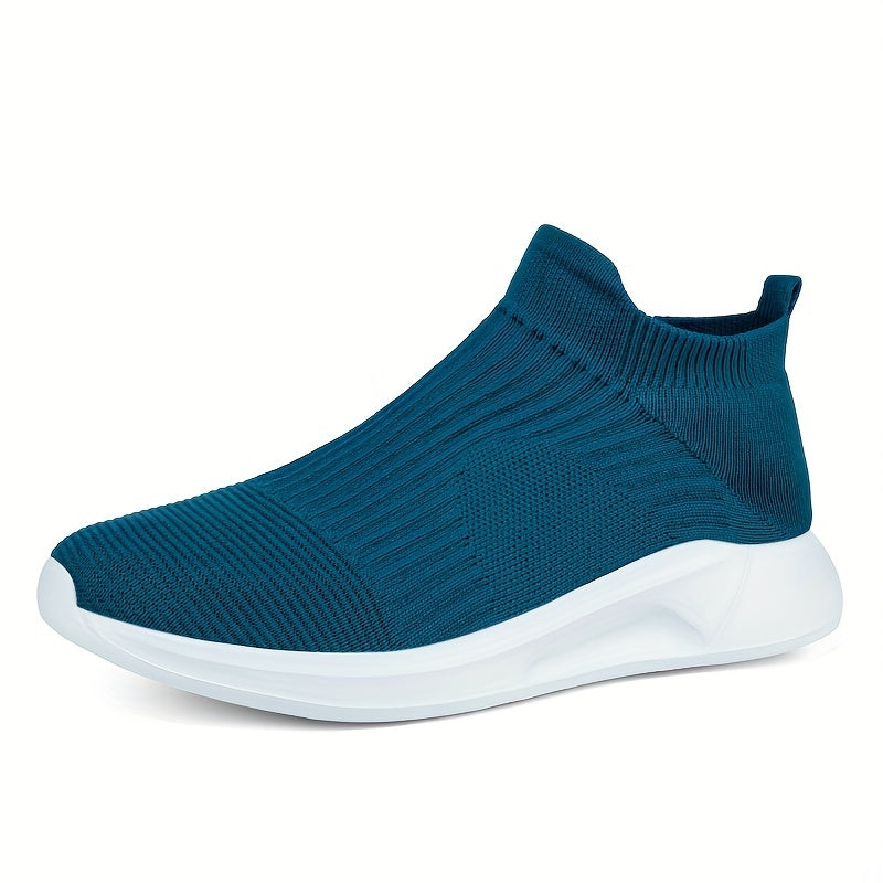 Men's Breathable Knit Slip-On Sneakers for Daily Walking in Assorted Colors