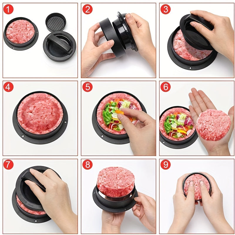 3in1 Burger Press Non-Stick Patty Maker for Perfect Burgers