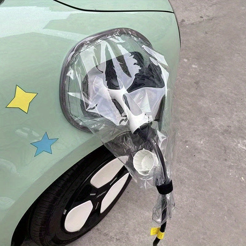 2 шт. прозрачный ПВХ дождевик для зарядного порта электромобиля водонепроницаемый прочный защитный чехол