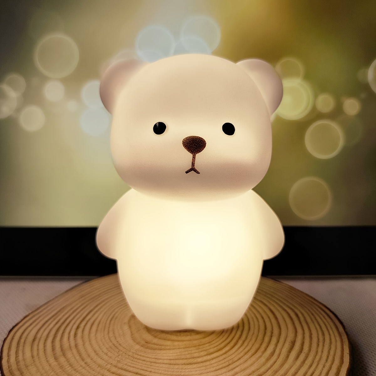 Светодиодный светильник «Медведь» - настольная лампа в виде животного, работающая от батареек, идеально подходит для праздников и вечеринок, отличный подарок.