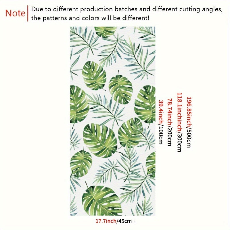 Leaf Pattern Window Film Static Clings Privacy Glass Sticker Home Decor